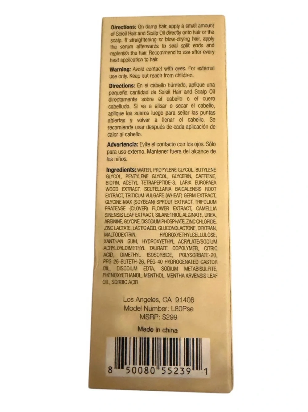 Soleil Multi-Peptide Renewal Hair & Scalp Oil - Gold